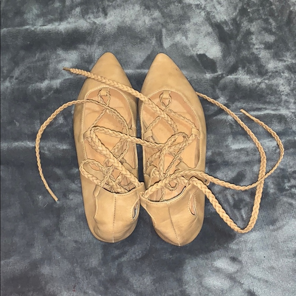 aeropostale lace up flats